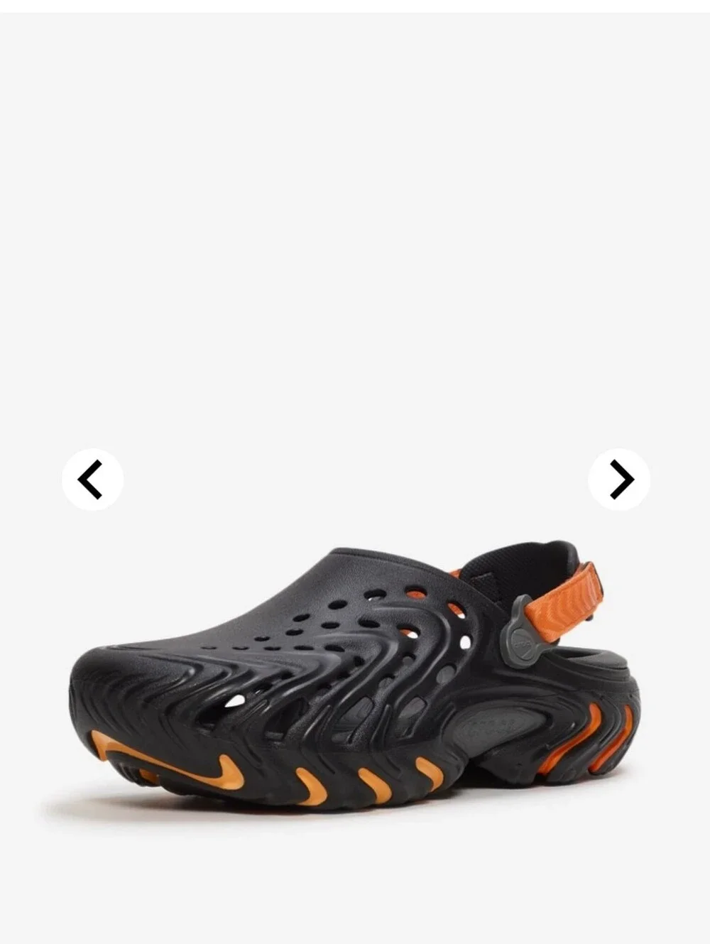 Men's Black & Orange Water Clog - Breathable Slip-On Swim Shoe